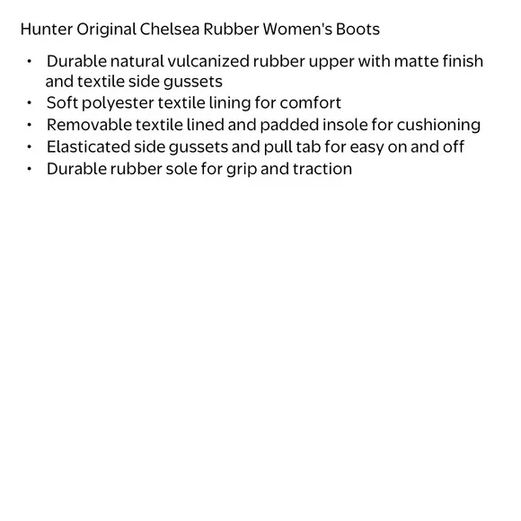 Hunter Short original Chelsea Boot in dark  olive size 7 NEW - Picture 5 of 7